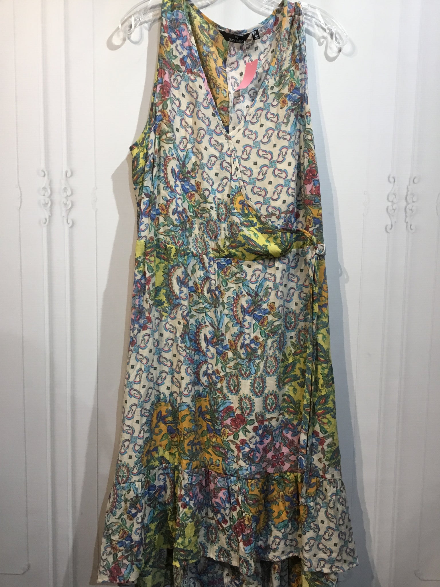 Mlle Gabrielle Size 1X White DRESS/1 PIECE