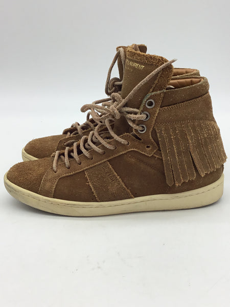 LUXURY Saint Laurent Paris Size 4.5 Brown Shoes