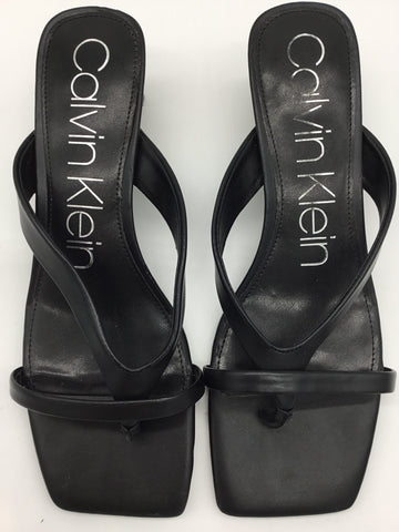 Calvin Klein Size 9 Black Sandals