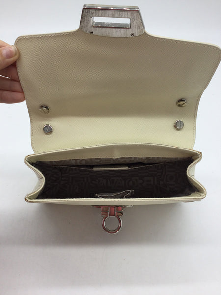 LUXURY Salvatore Ferragamo Size Small White Purses/Wallets