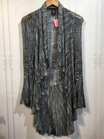 LUXURY Heidi Hess Size Medium Grey Tops