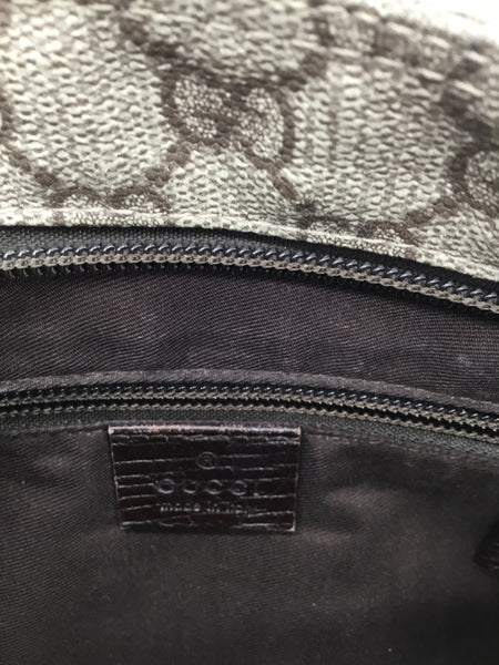LUXURY - GUCCI Grey Monogram Crossbody