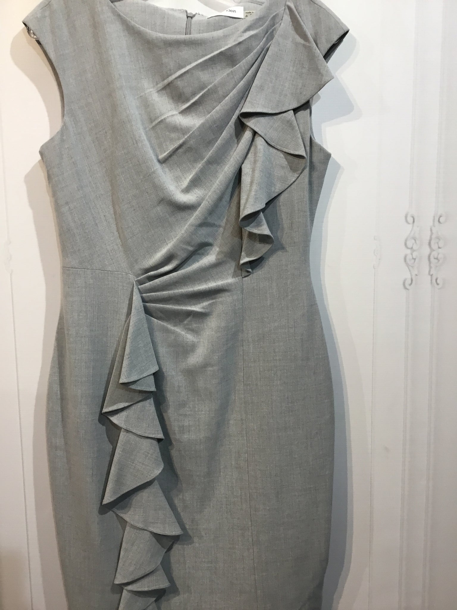 Calvin Klein Size S/6 Grey DRESS/1 PIECE