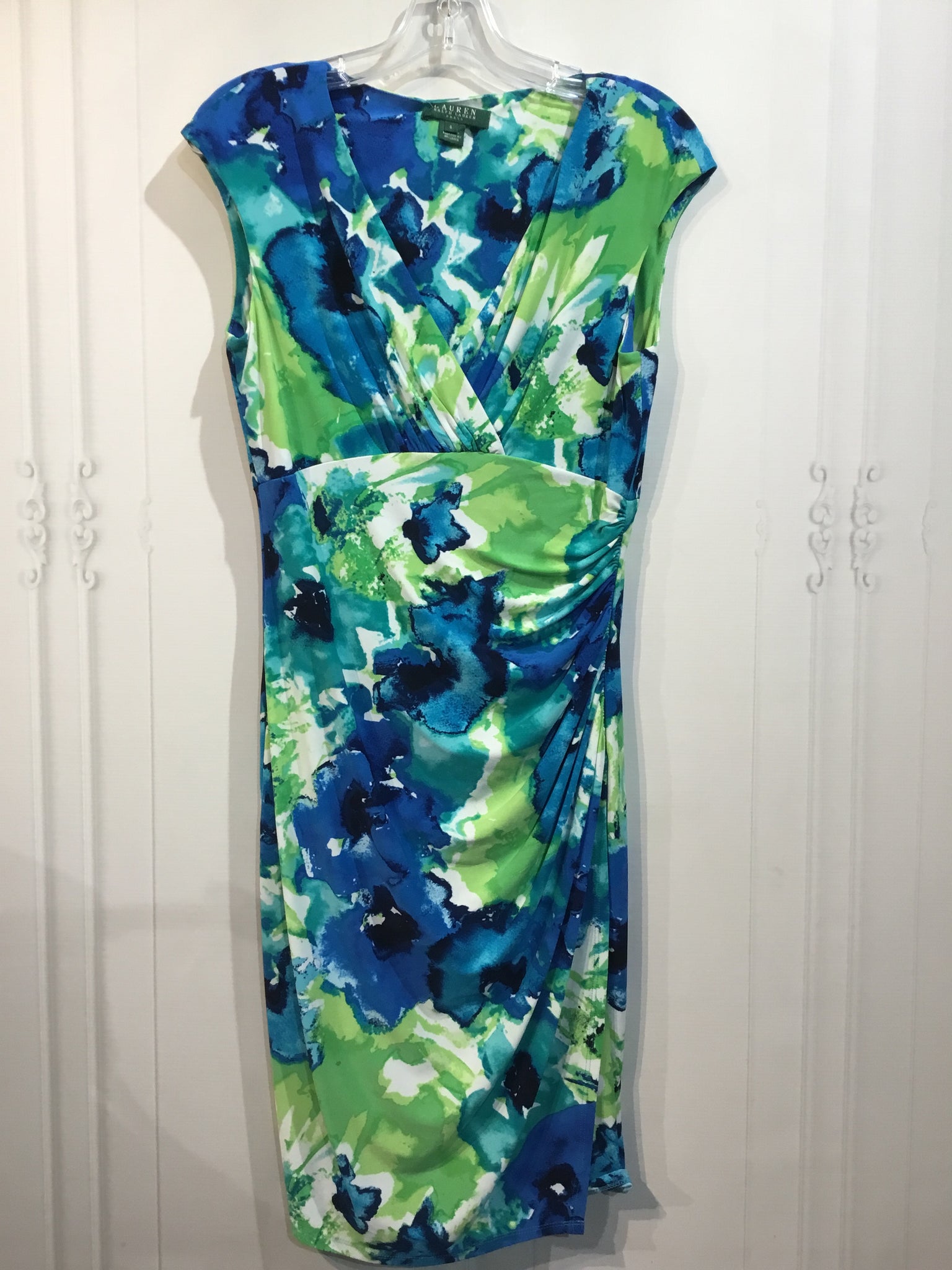 LAUREN Ralph Lauren Size S/6 Blue DRESS/1 PIECE