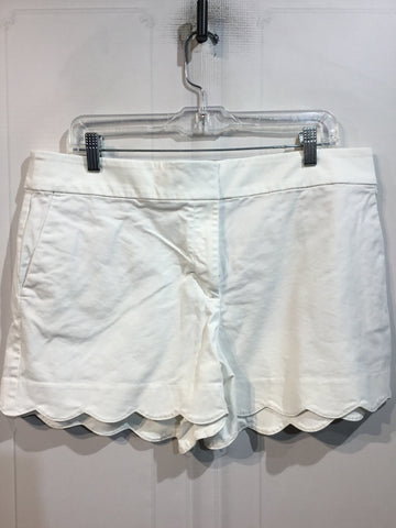 LOFT Size L/12-14 White Shorts
