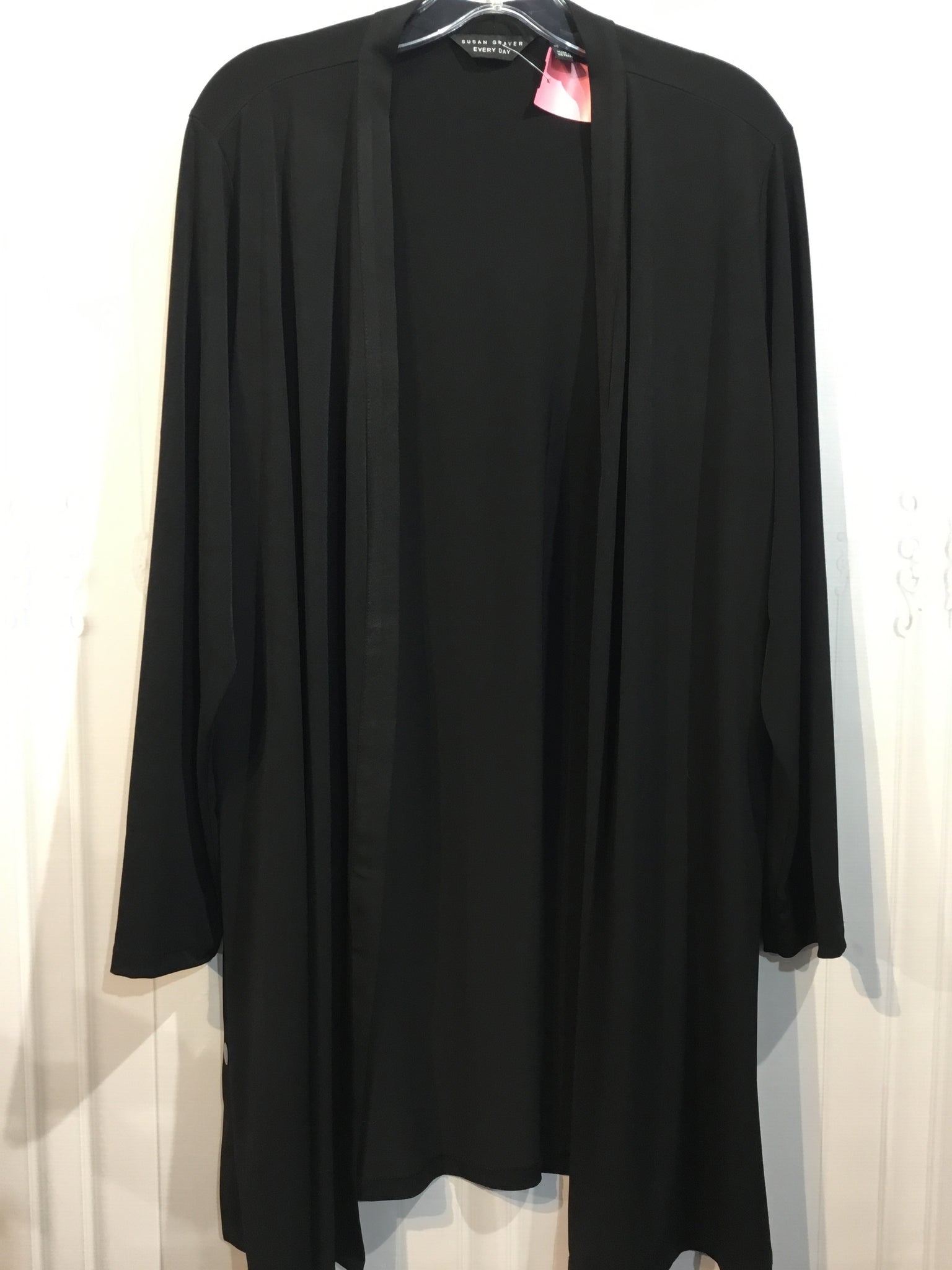 Susan Graver Size XL Black Tops
