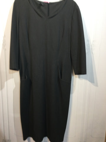 Lafayette 148 Size L/12 Grey DRESS/1 PIECE