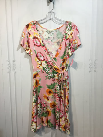 ROLLACOSTER Size M/8-10 Pink & Floral Print Dress