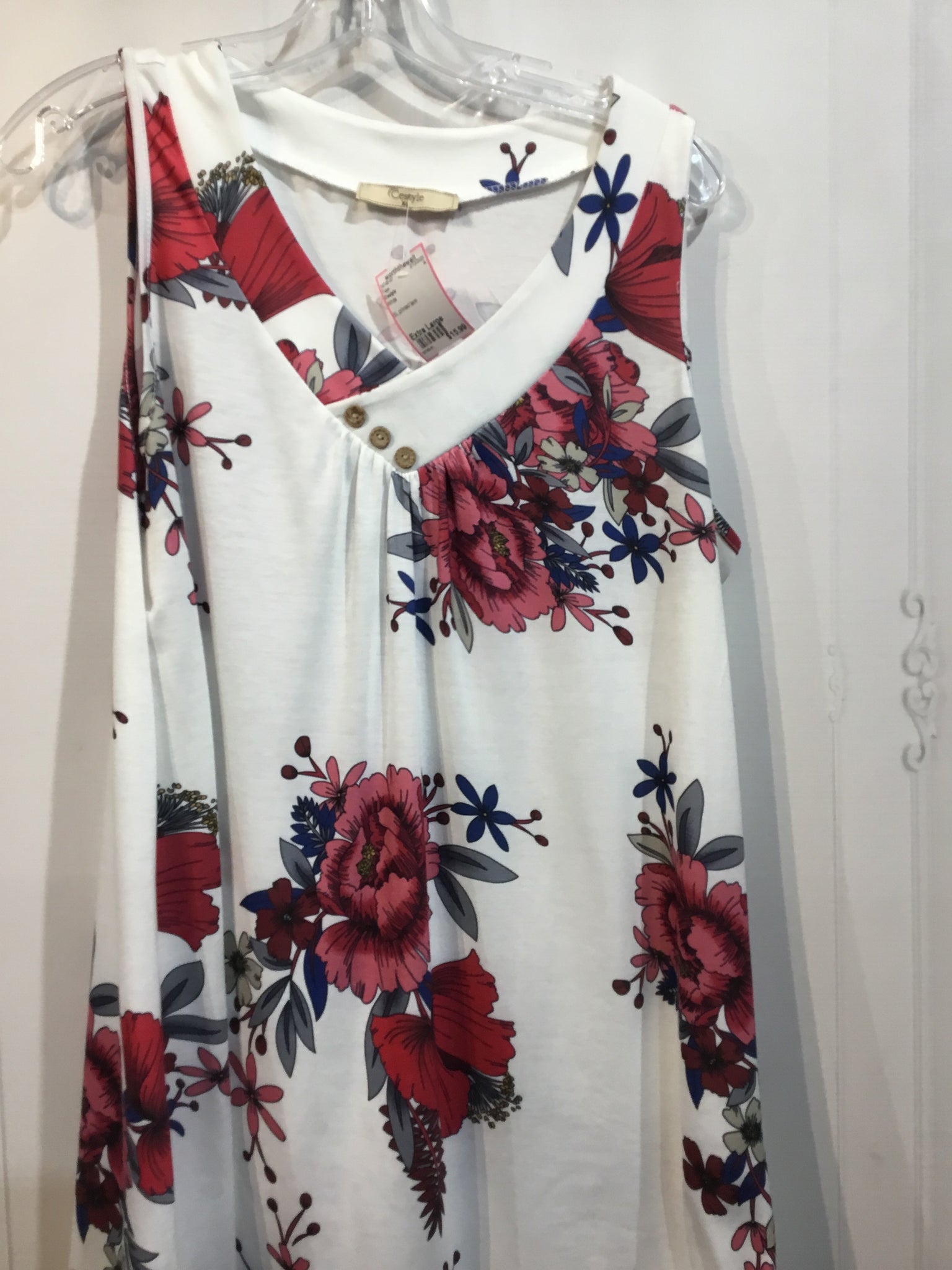 Cestyle Size Extra Large White Tops