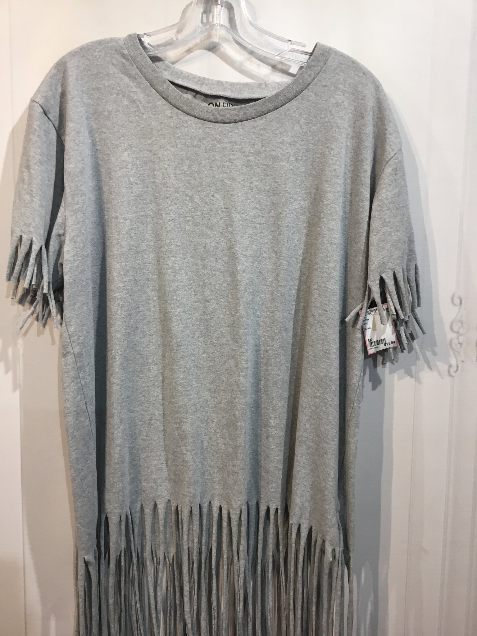 On Fire Size 3X Grey Tops