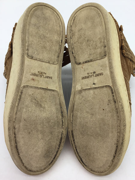 LUXURY Saint Laurent Paris Size 4.5 Brown Shoes