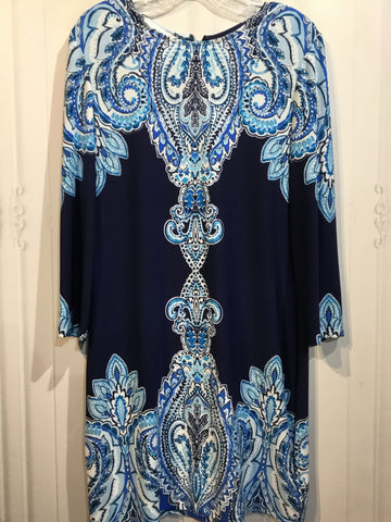 Donna Morgan Size M/10 Blue DRESS/1 PIECE