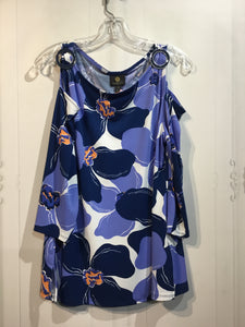 JM Collection Size Large Blue Tops