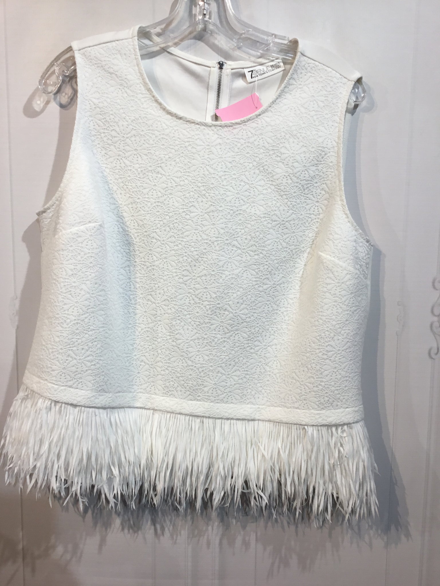 7th Ave by New York & Company Size Large White Tops