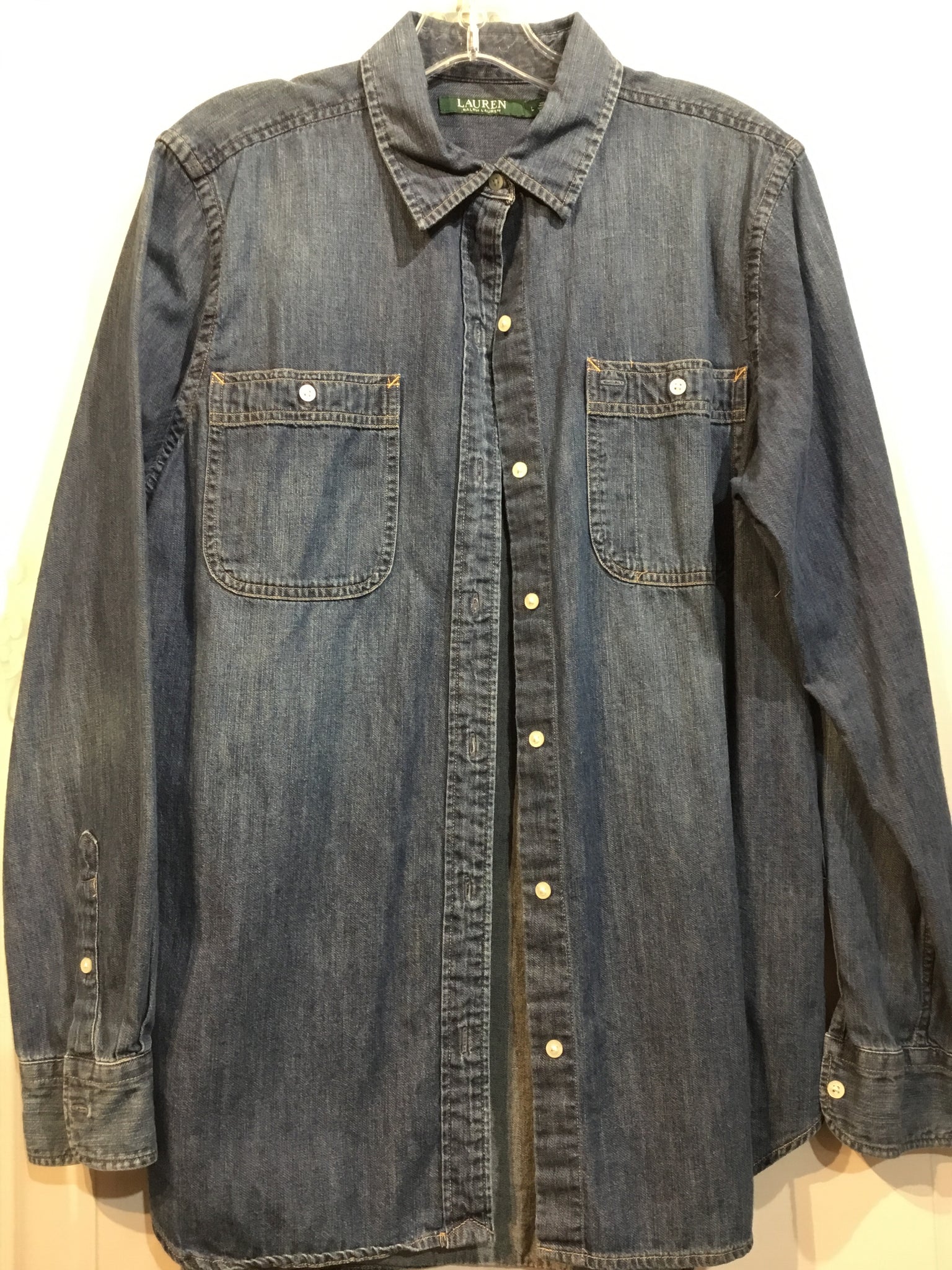 LAUREN Ralph Lauren Size L Blue Tops