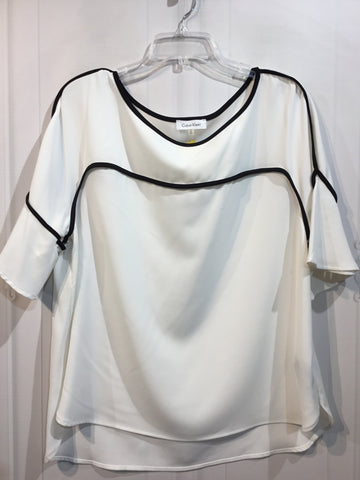Calvin Klein Size XL/16-18 White & Black Tops