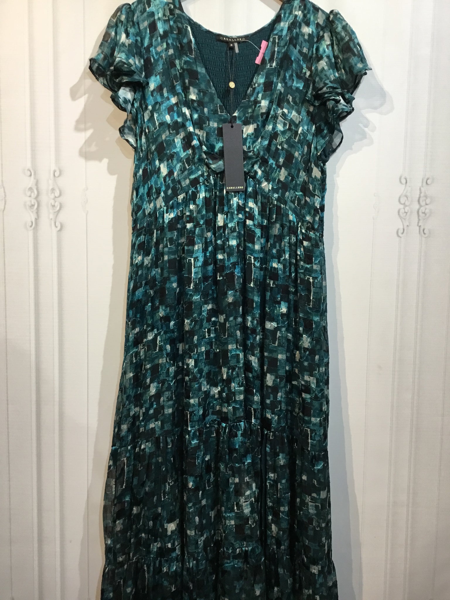 NWT LUXURY Caballero Size Medium Green DRESS/1 PIECE