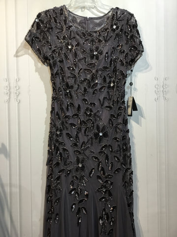 NWT - Adrianna Papell Size M/8 Grey DRESS/1 PIECE