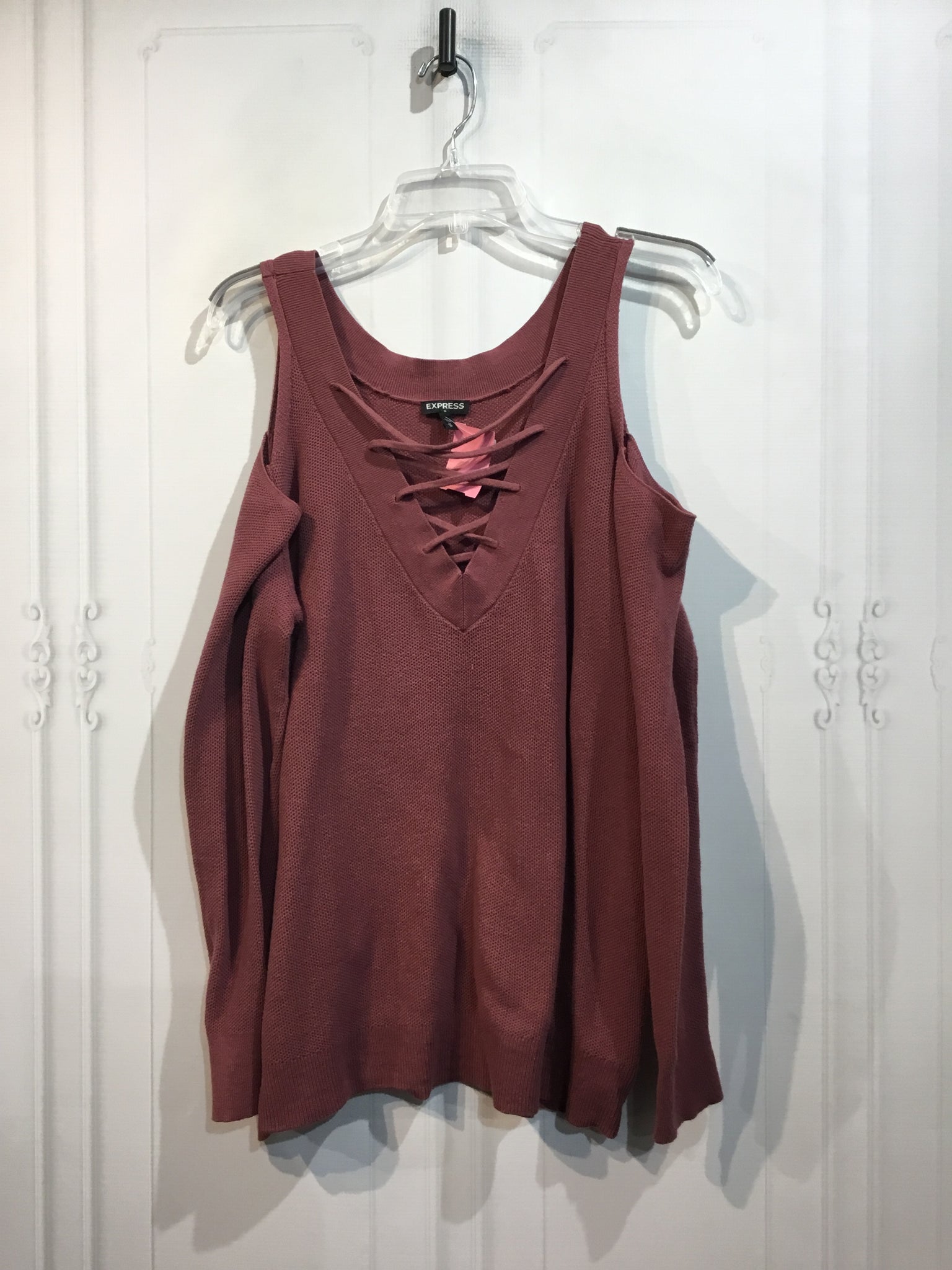 Express Size M Red Tops