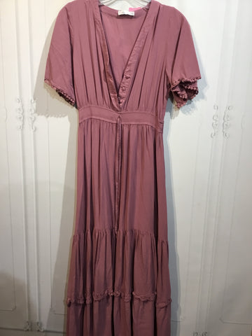 R. Vivimos Size S/4-6 Pink DRESS/1 PIECE