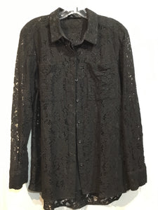DKNY Size Medium Black Tops
