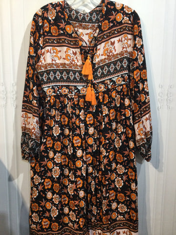 NWT - R. Vivimos Size L Black DRESS/1 PIECE