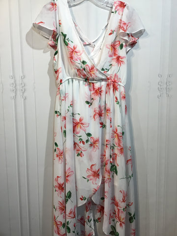 Jun&Ivy Size S/4-6 White/Red/Green Dress