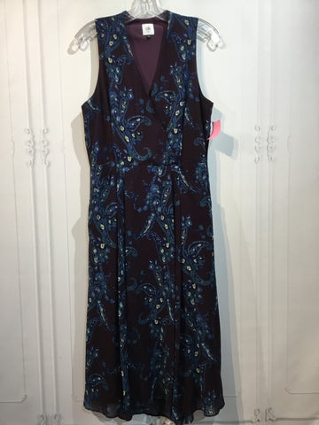 CABI Size M/8-10 Plum/Blue/Teal Dress