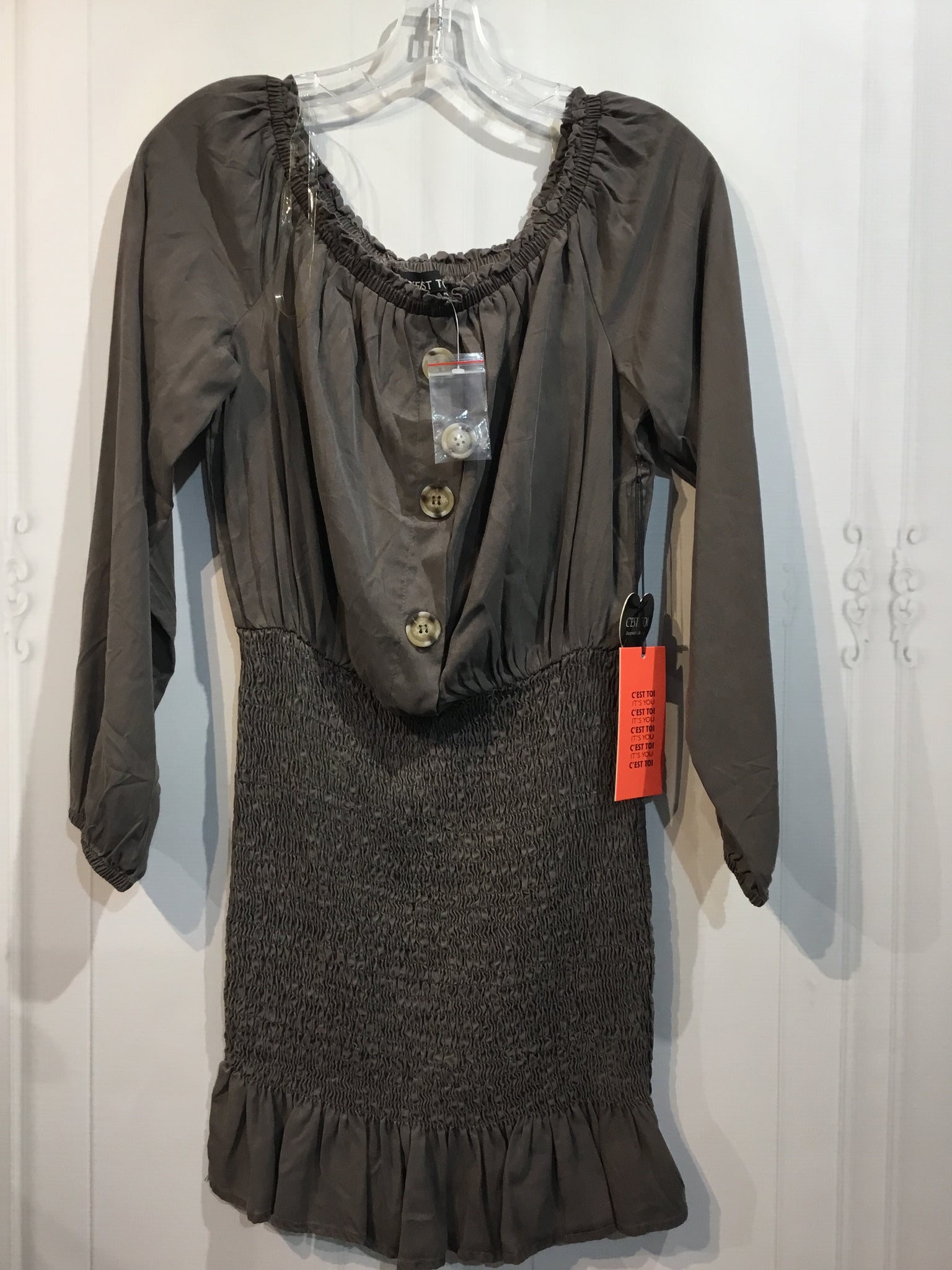 C'est Toi Size Small Brown DRESS/1 PIECE