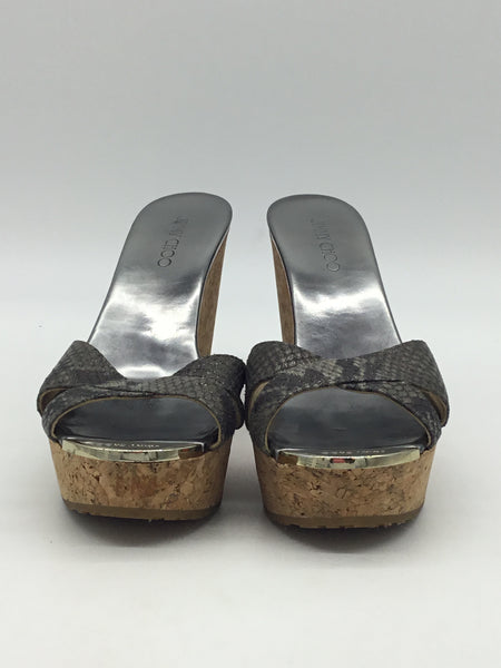 LUXURY Jimmy Choo Size 7.5 Silver Shoes