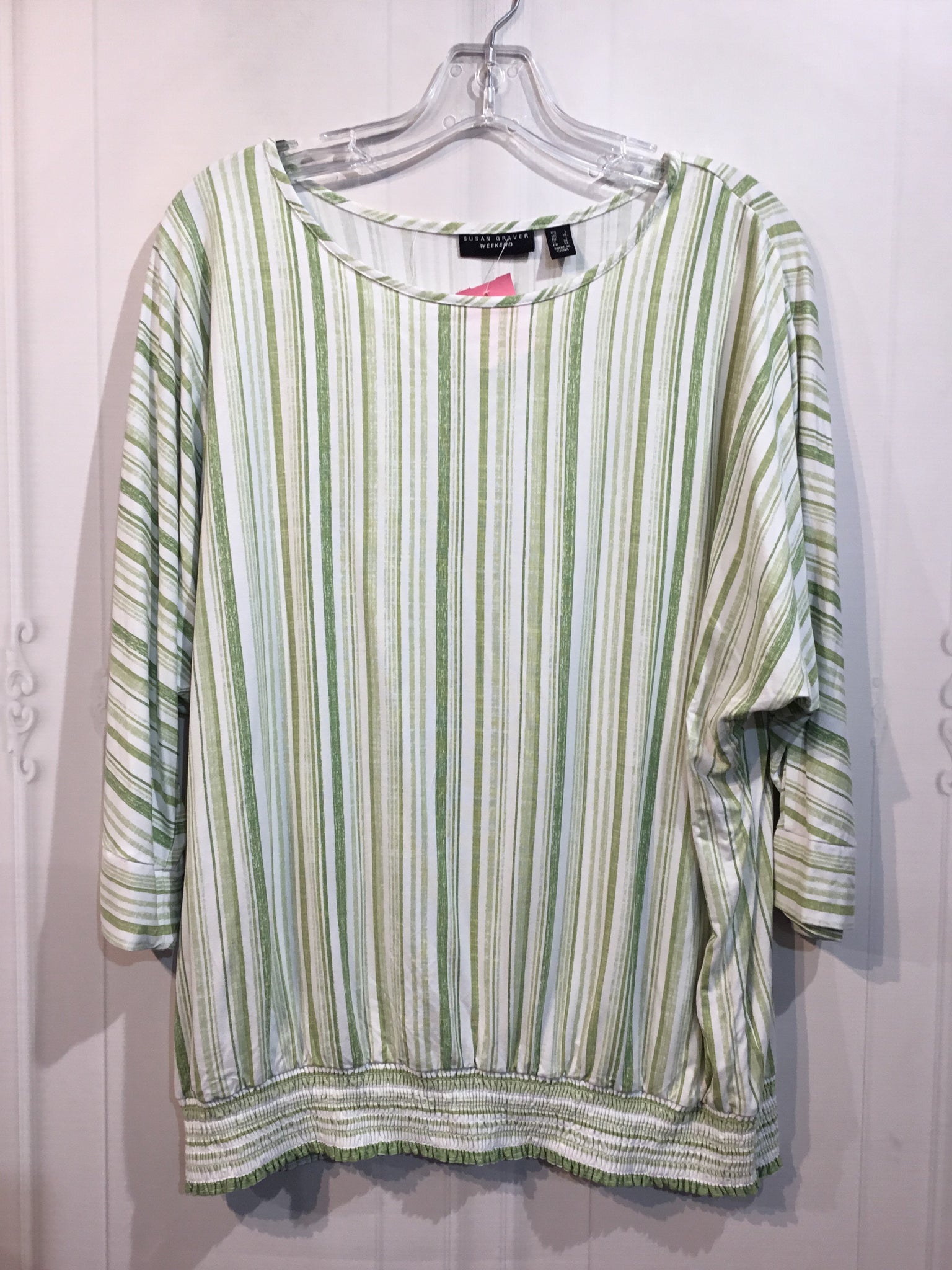 Susan Graver Size Large Green Tops
