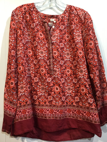LOFT Size Medium Red Tops