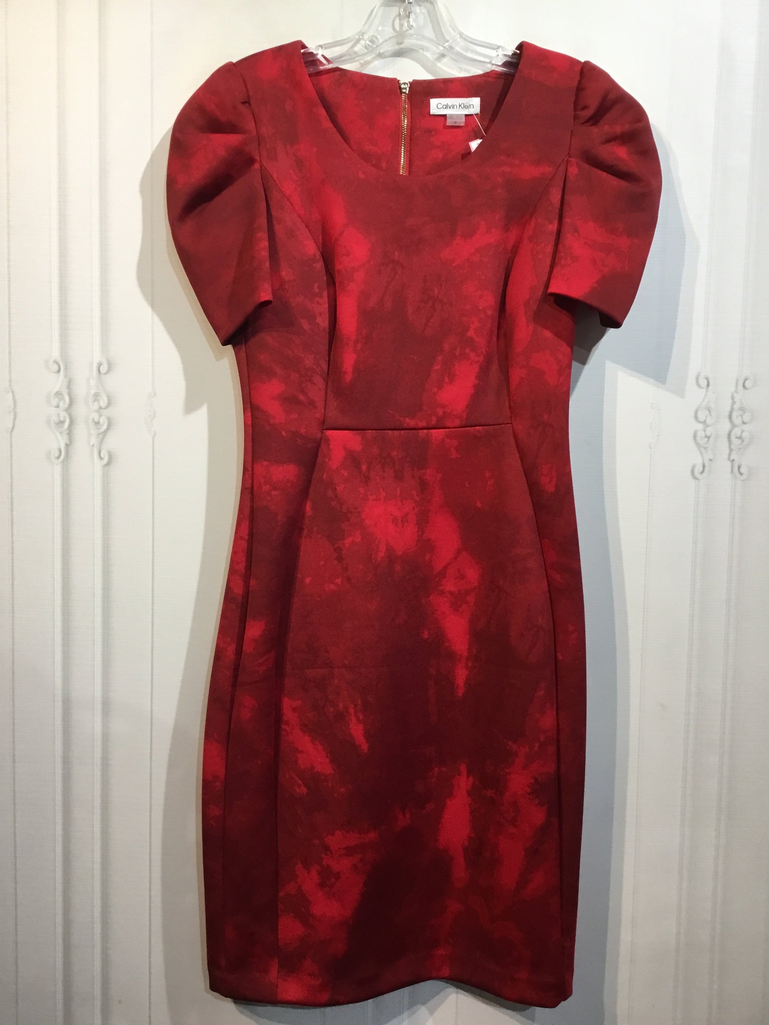 Calvin Klein Size S/4 Red DRESS/1 PIECE
