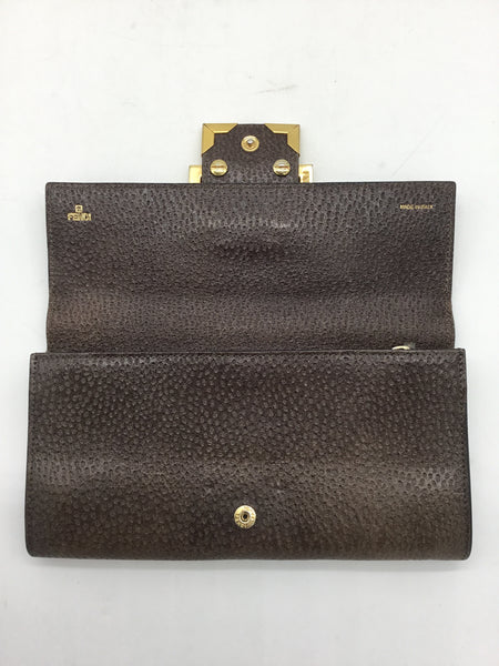 LUXURY -  FENDI Size Small Brown Purses/Wallets
