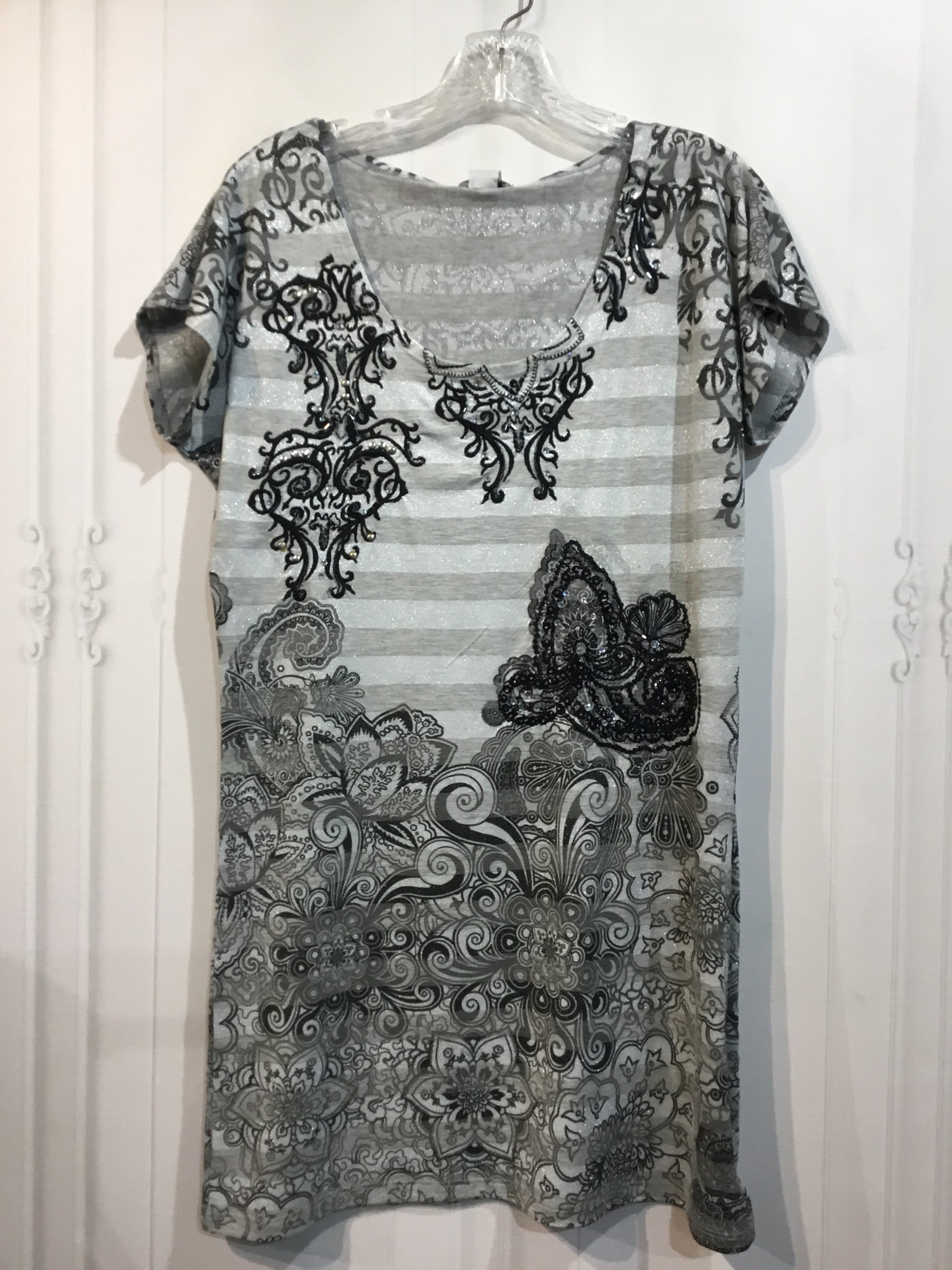 CACHE Size Medium Grey DRESS/1 PIECE
