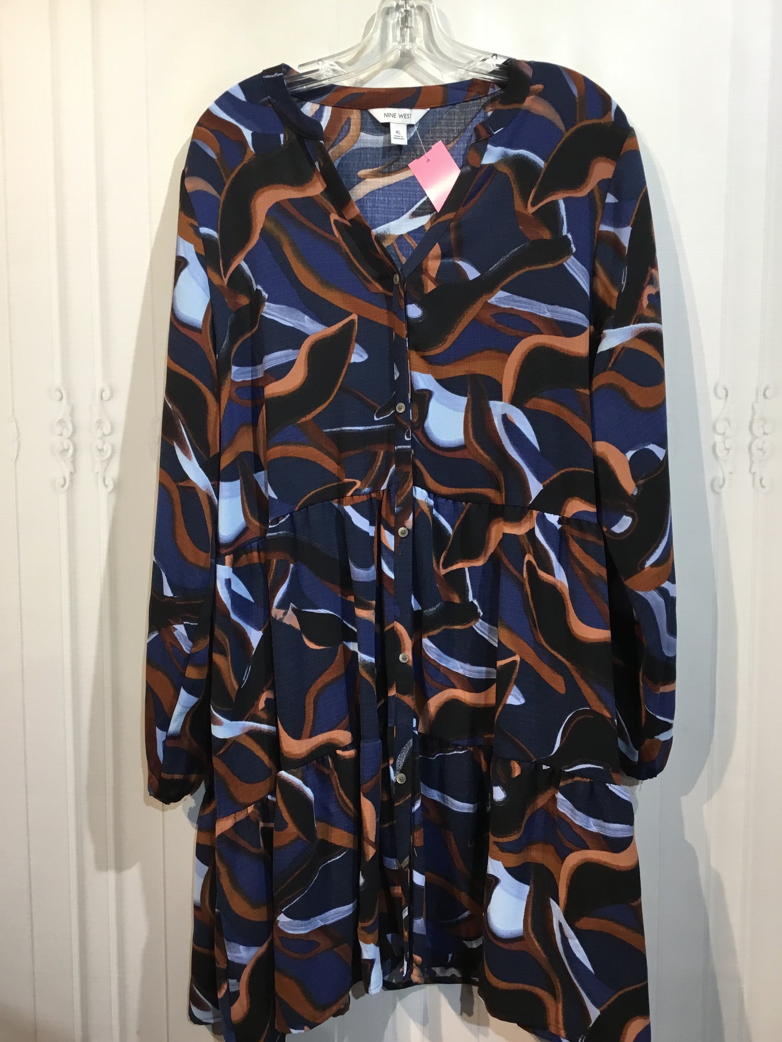 Nine West Size Extra Large Blue DRESS/1 PIECE