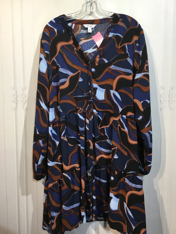 Nine West Size Extra Large Blue DRESS/1 PIECE