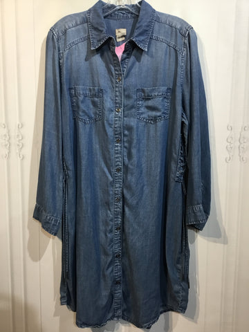 CHICO'S Size 2/L12P Blue DRESS/1 PIECE