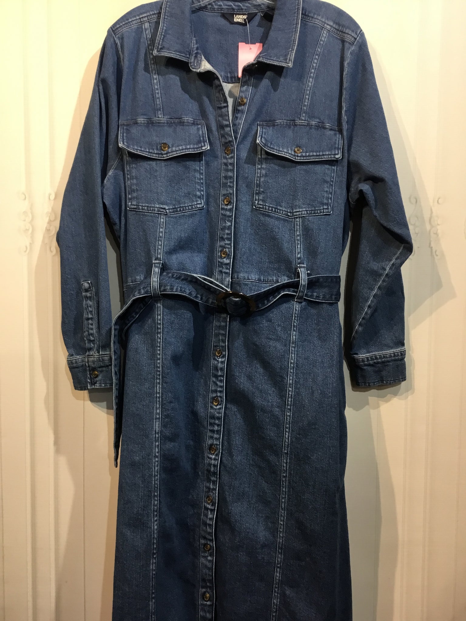 Lands End Size 1X Blue DRESS/1 PIECE