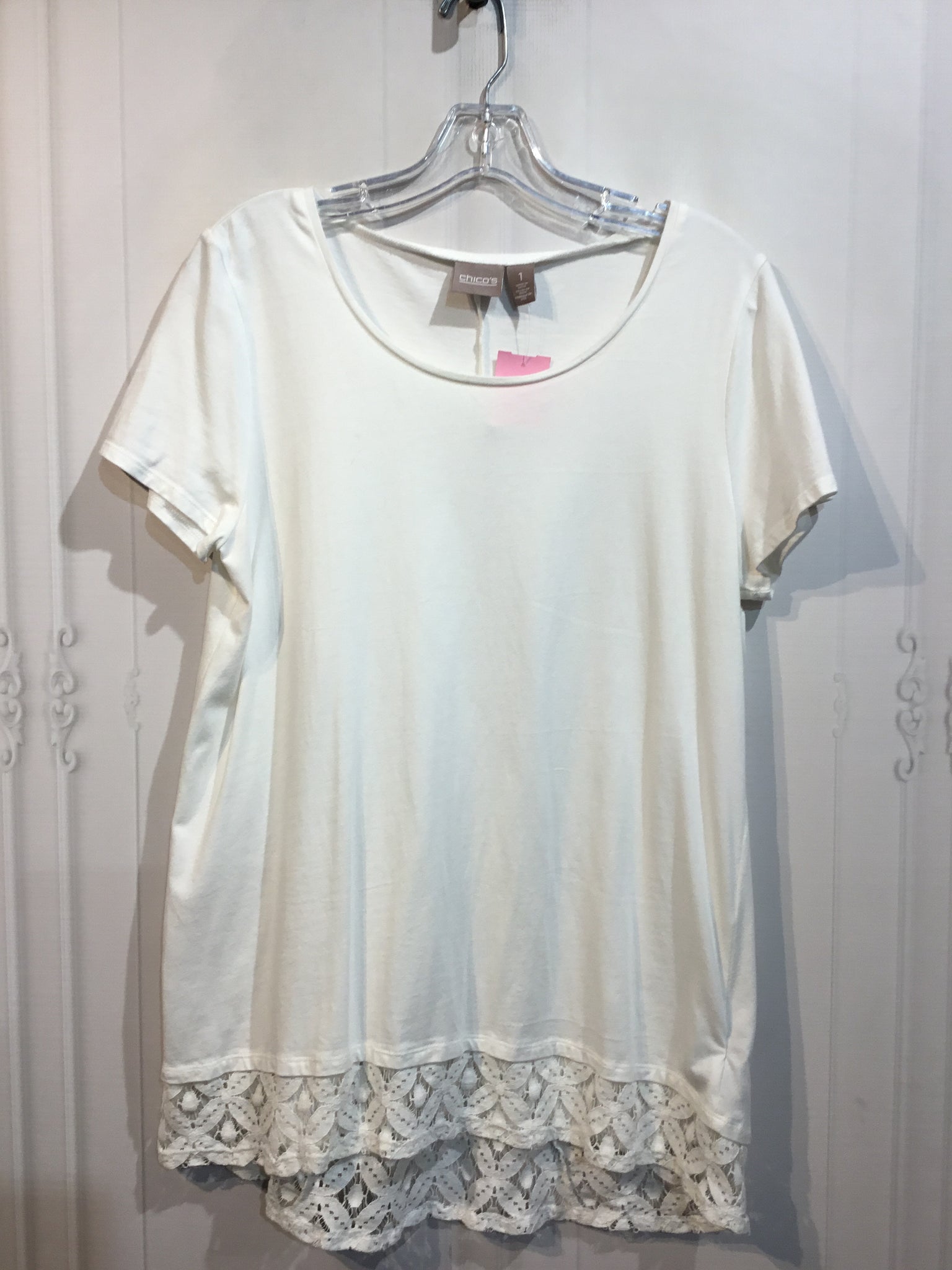 CHICO'S Size M/8 White Tops