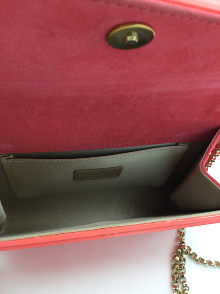 LUXURY - Jimmy Choo Pink Candy Acrylic Clutch with Chain Strap