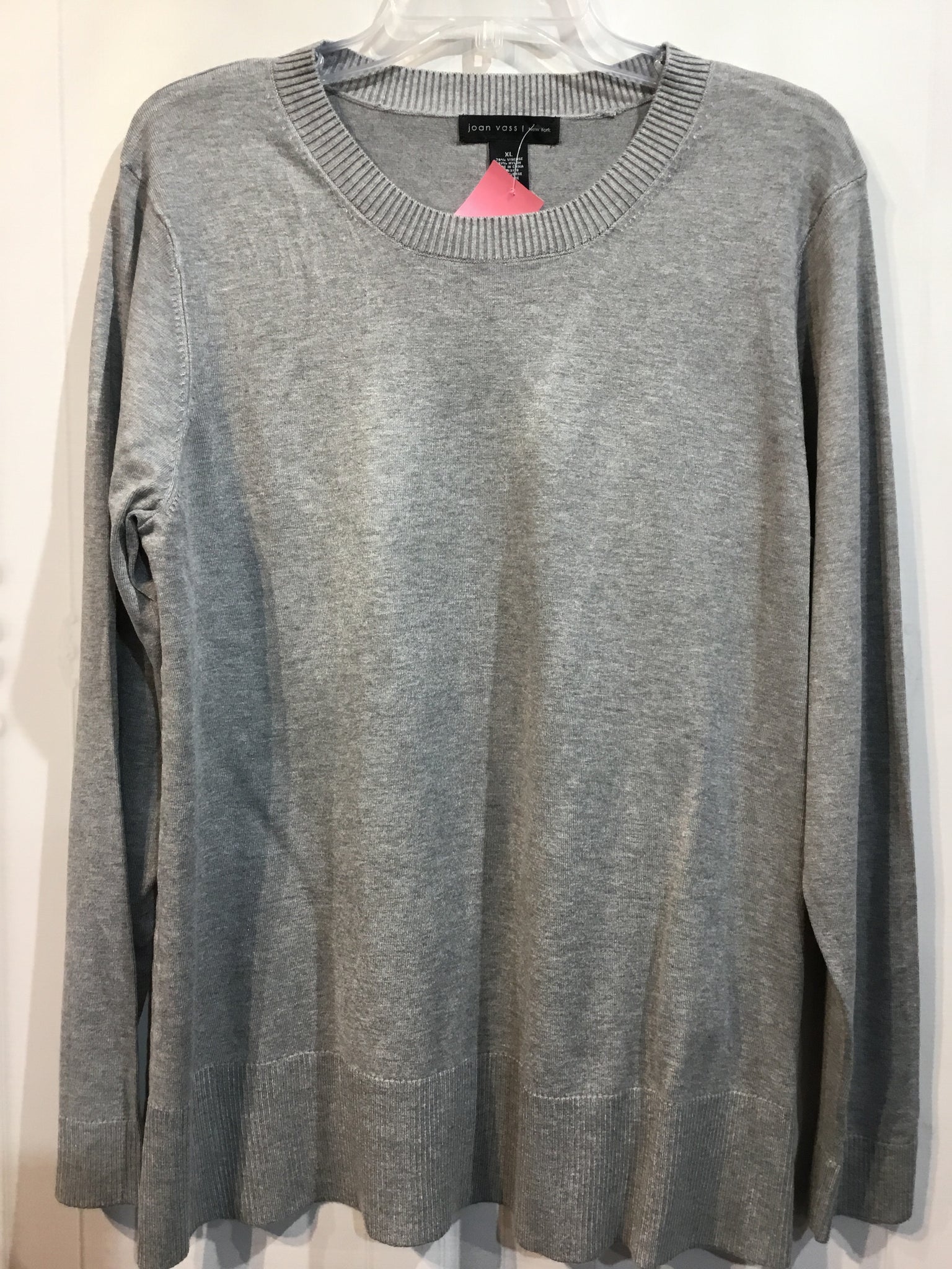 Joan Vass Size Extra Large Grey Tops