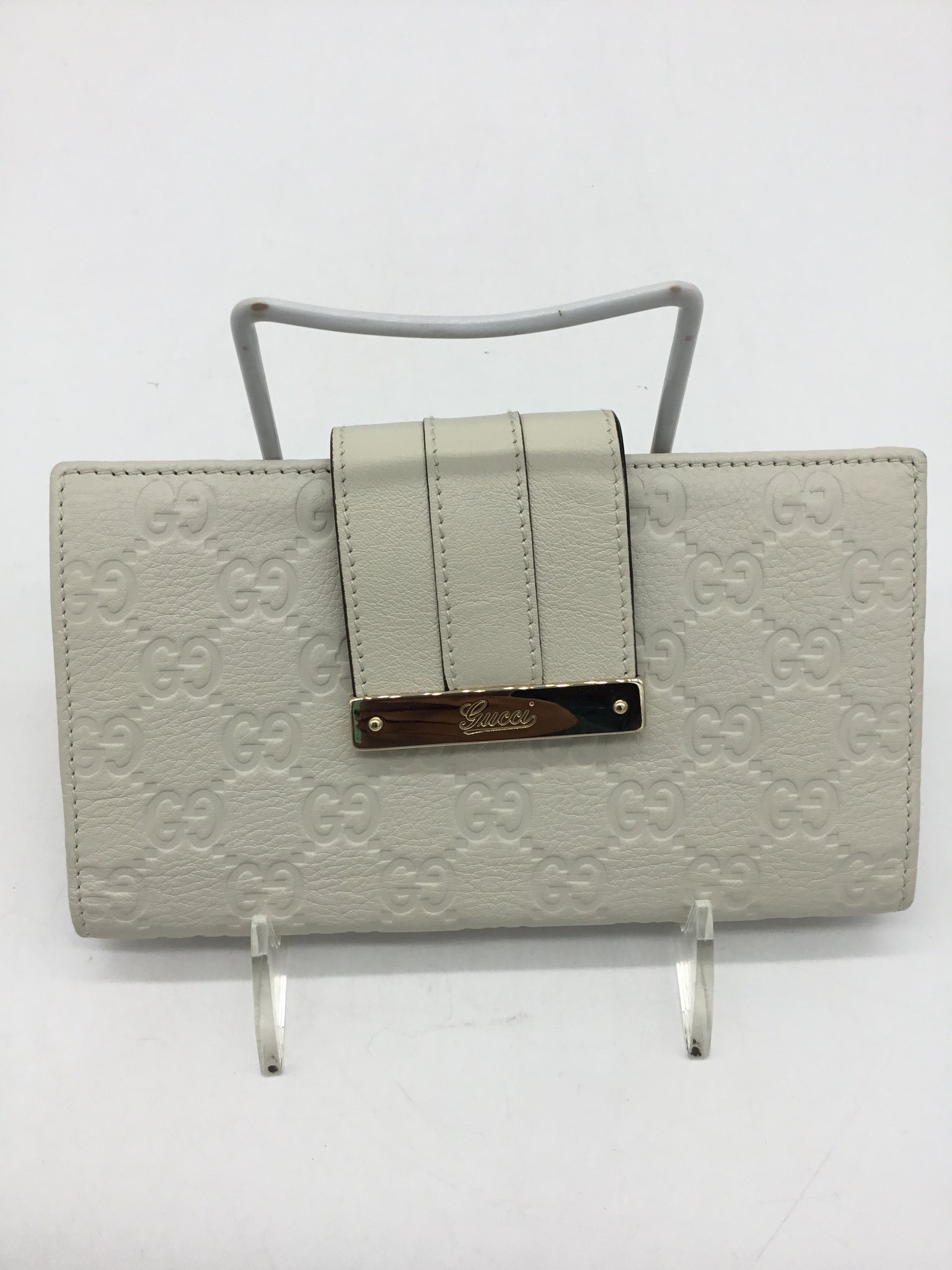 LUXURY GUCCI Size White Purses/Wallets