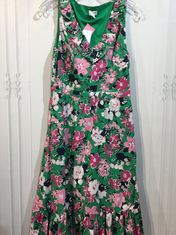 JCREW Size S/4-6 Green/Pink/Black/White Dress