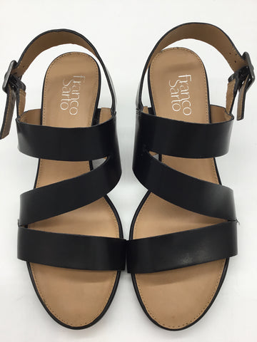 Franco Sarto Size 7.5 Black Sandals