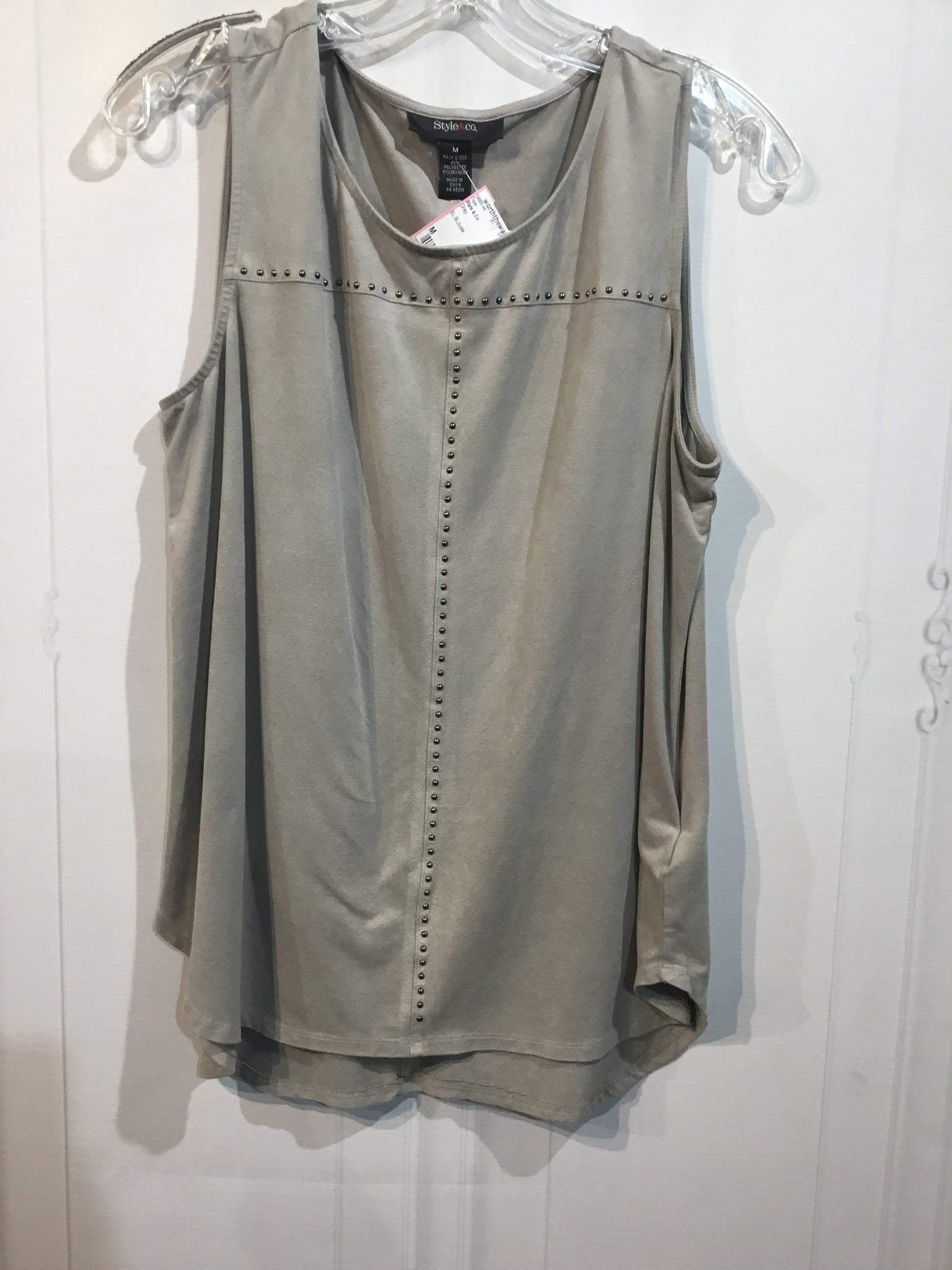 Style & Co Size M Grey Tops