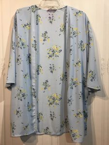 Pink Rose Size Large Blue Tops