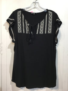 Adrianna Papell Size Large Black Tops