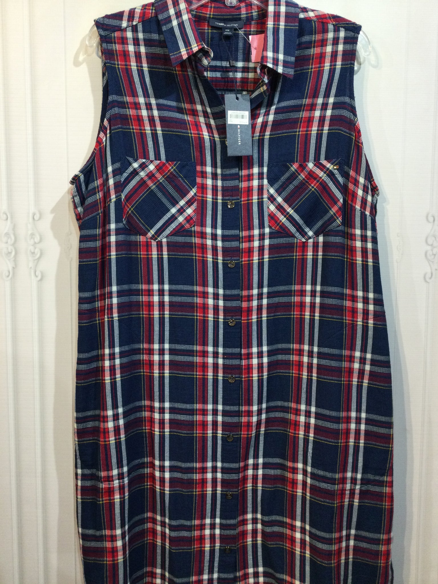Tommy Hilfiger Size L Blue DRESS/1 PIECE