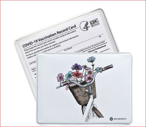 Flower Bike Design - Vaccination Card Holder